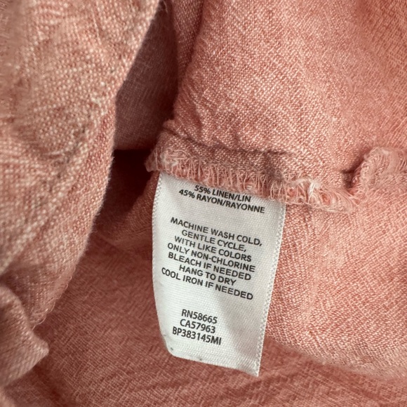 Nordstrom BP women’s linen blend button detail tank to size medium - Picture 3 of 4